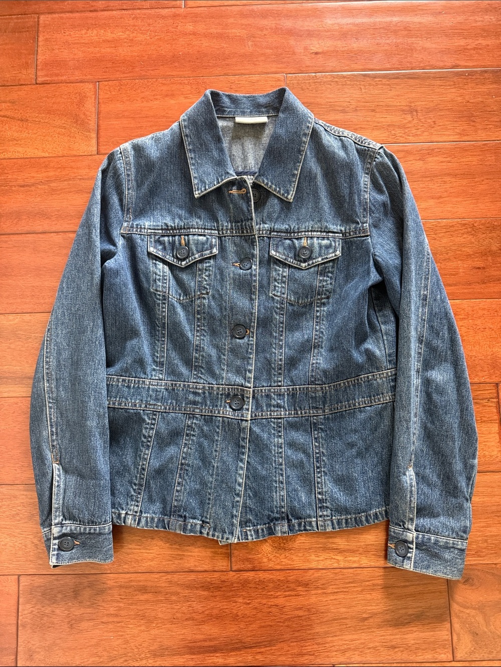 Valerie Stevens 100 % Cotton Classic Blue Denim Jacket Medium